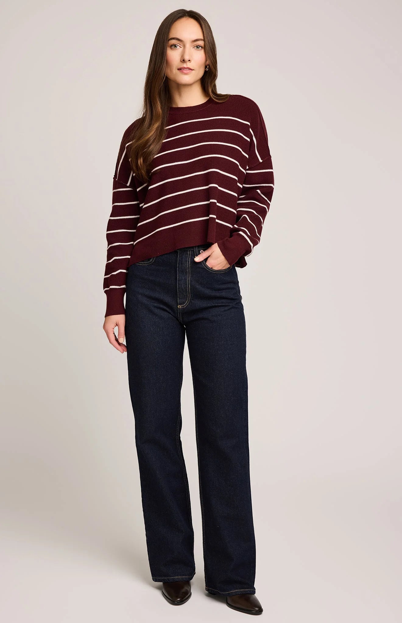 Echo Stripe Sweater- Gentle Fawn