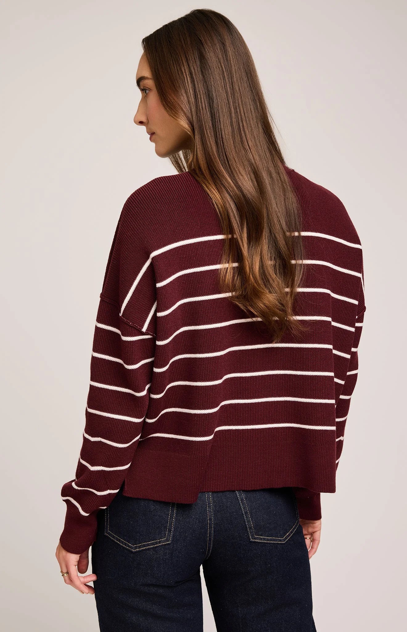 Echo Stripe Sweater- Gentle Fawn