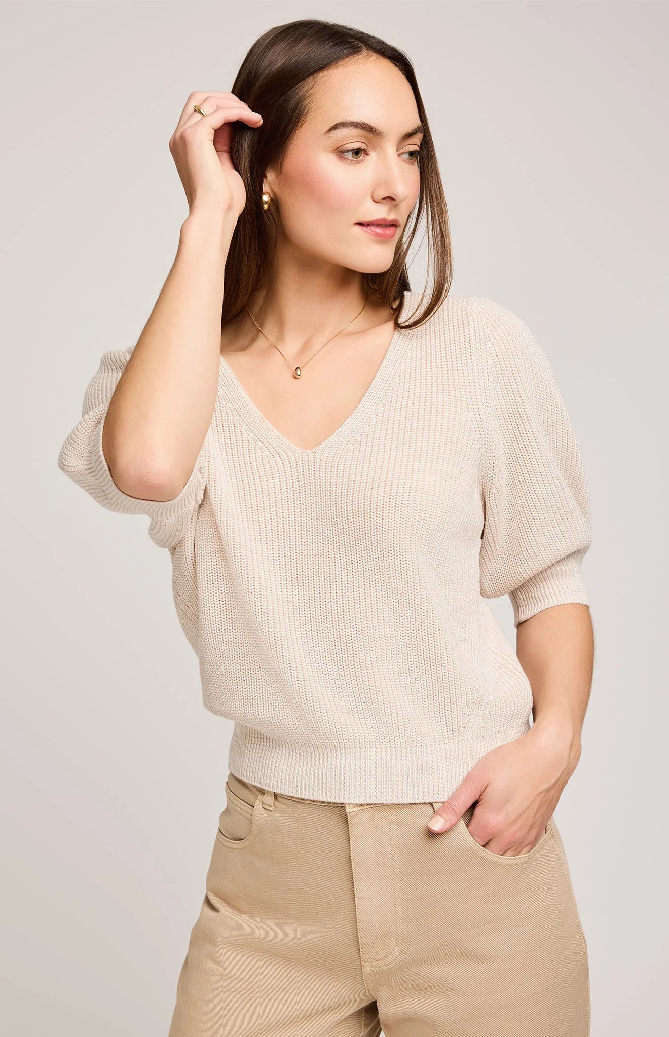 Phoebe S/S Knit- Gentle Fawn