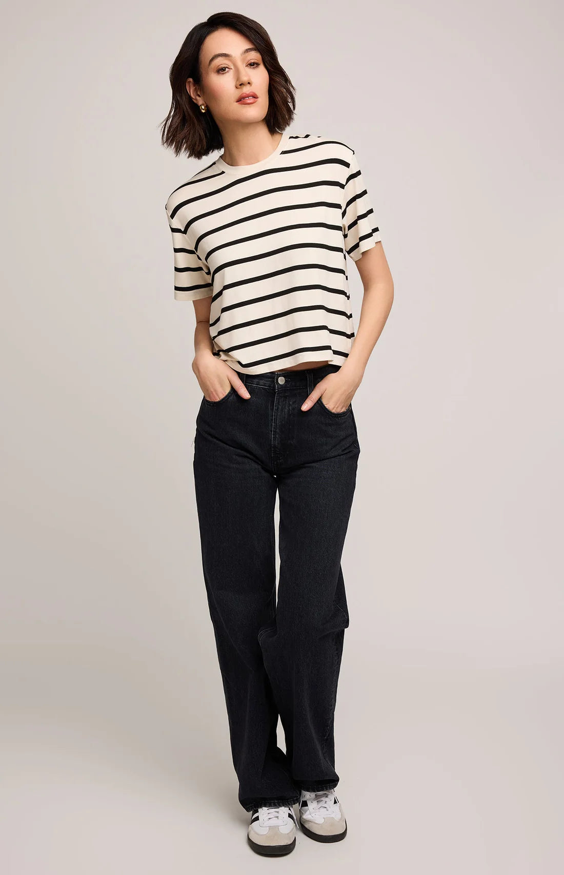 Jaxon Tee-Stripe-Gentle Fawn