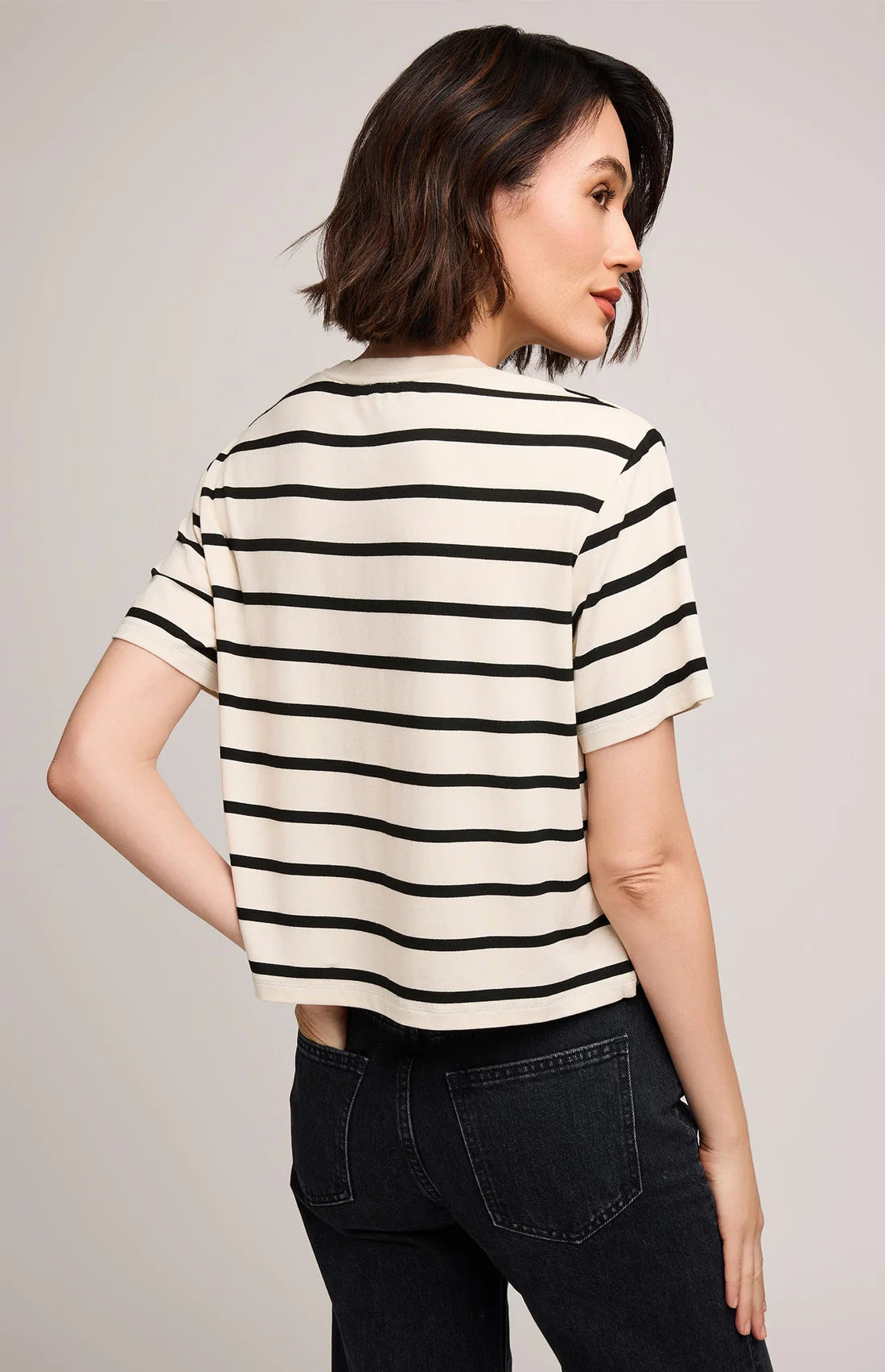 Jaxon Tee-Stripe-Gentle Fawn