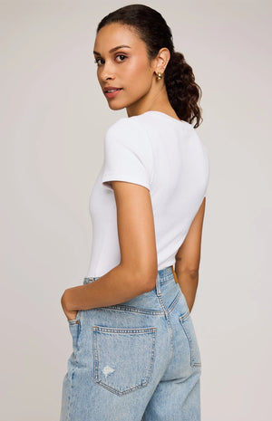 Tate Ribbed Tee-Gentle Fawn