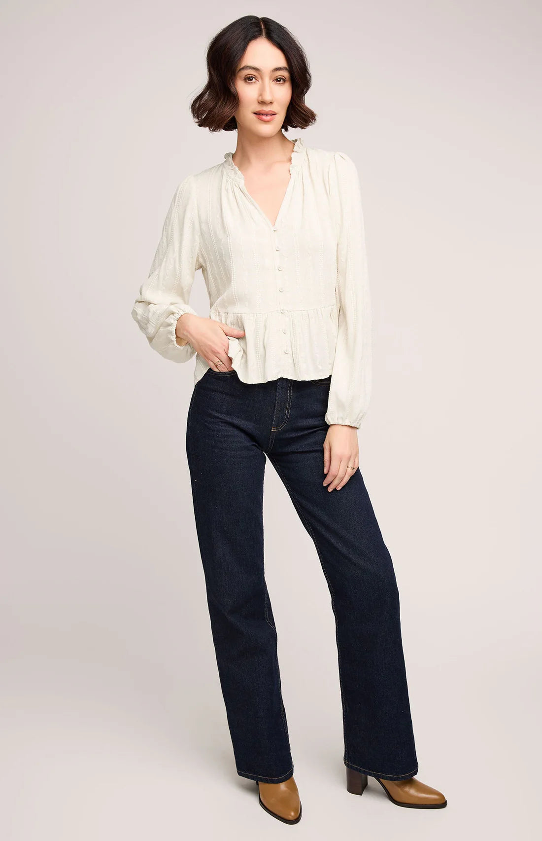 Ophelia Blouse-Cream- Gentle Fawn