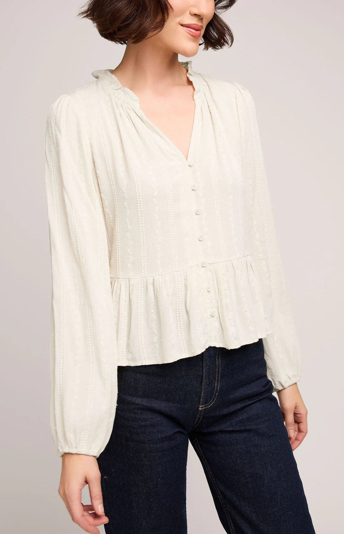Ophelia Blouse-Cream- Gentle Fawn