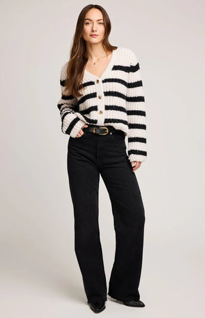 Melanie Stripe Cardi- Gentle Fawn