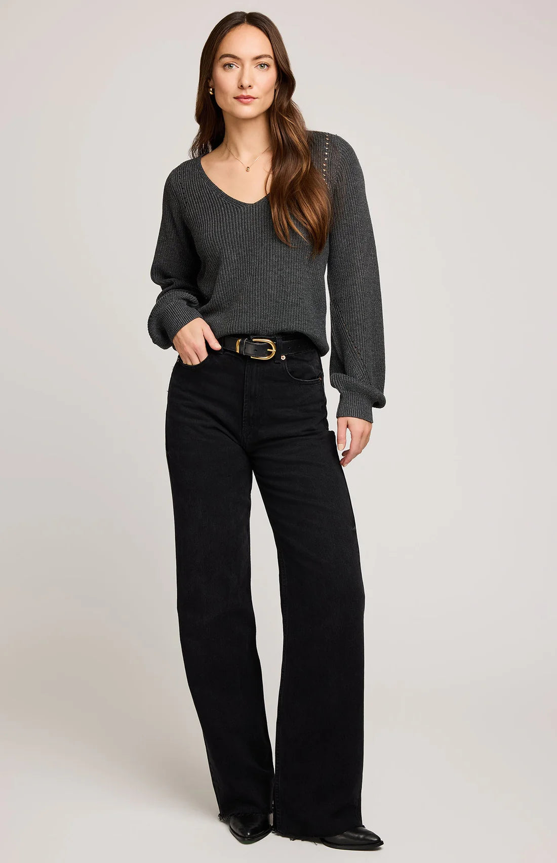 Hailey Sweater-Charcoal- Gentle Fawn