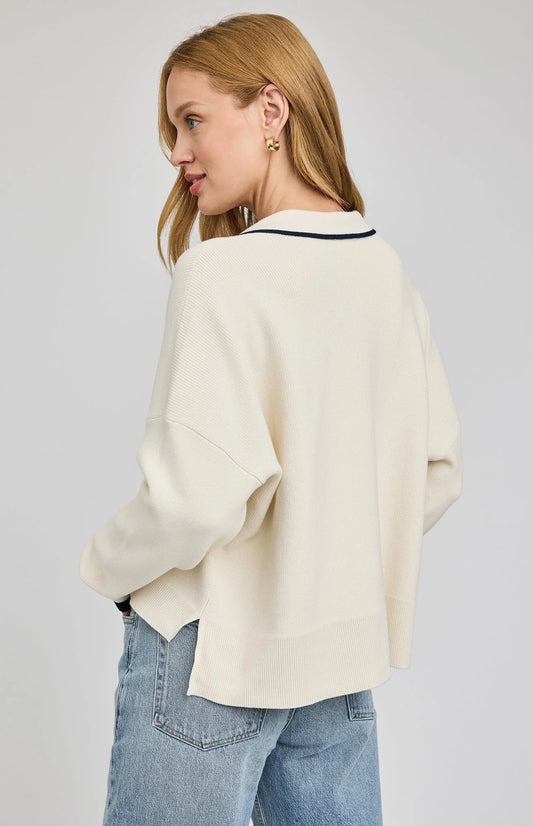 Tristan V-Neck Sweater-Gentle Fawn