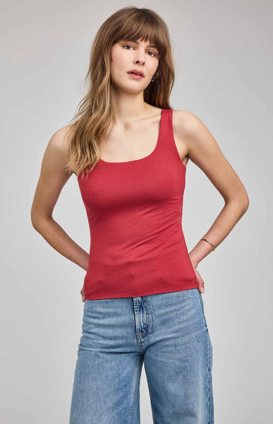 Blanche Tank-Garnet-Gentle Fawn - Uforia Muse 