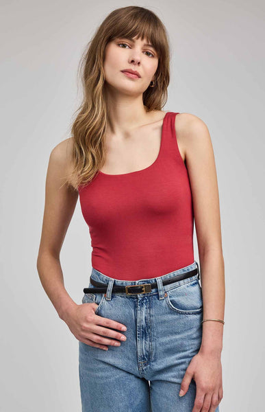 Blanche Tank-Garnet-Gentle Fawn - Uforia Muse 