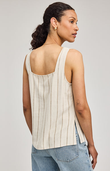 Vera Linen Sleeveless- Gentle Fawn - Uforia Muse 