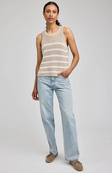 Andrea Knit Top-White-Gentle Fawn