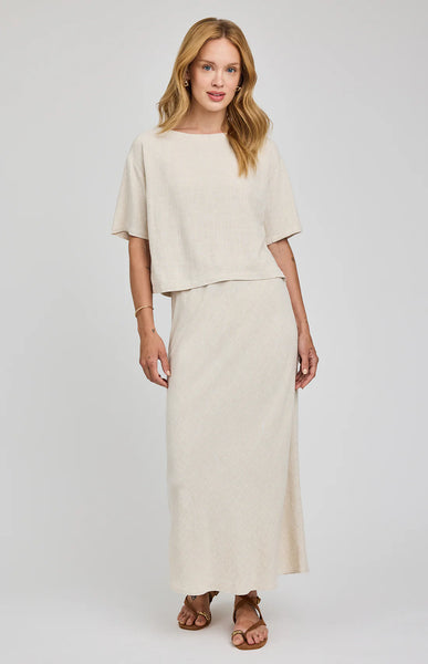 Gemini Linen Top-Linen- Gentle Fawn