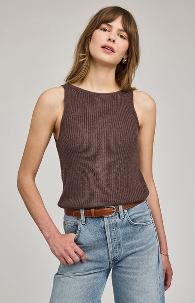 Kelsie Knit Tank- Gentle Fawn - Uforia Muse 