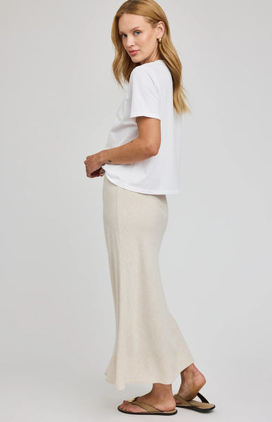 Cassia Linen Skirt- Gentle Fawn - Uforia Muse 