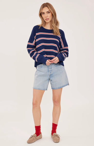 Echo Sweater-Navy Stripe-Gentle Fawn