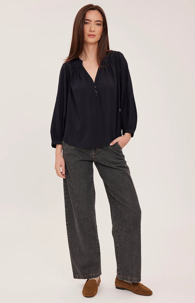 Ashlyn Blouse-Black-Gentle Fawn