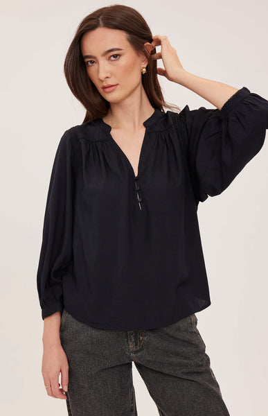 Ashlyn Blouse-Black-Gentle Fawn