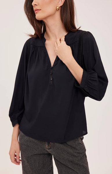 Ashlyn Blouse-Black-Gentle Fawn