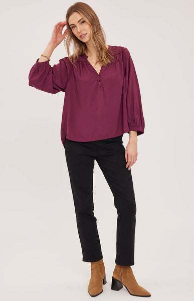 Ashlyn Blouse-Fig-Gentle Fawn