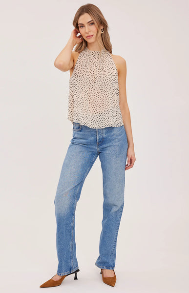 Lenora Sleeveless Blouse-Gentle Fawn
