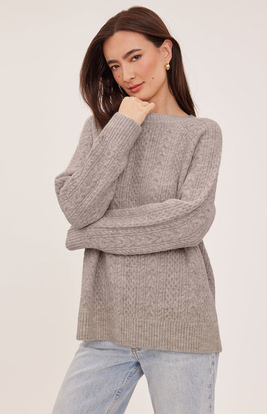 Lori Cable Sweater- Gentle Fawn