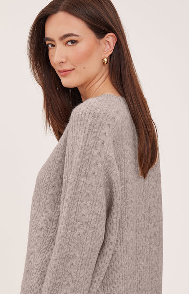 Lori Cable Sweater- Gentle Fawn
