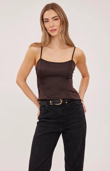 Aria Satin Tank- Gentle Fawn - Uforia Muse 