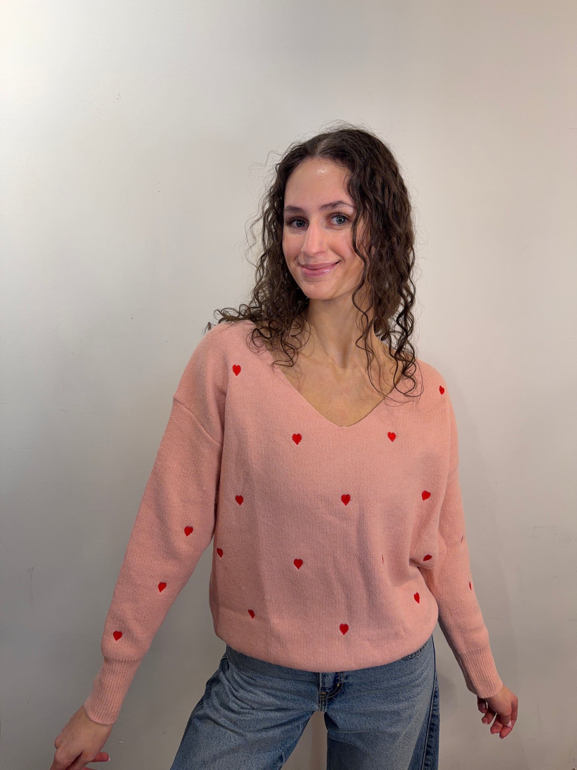 Heart Pattern Sweater - Uforia Muse 