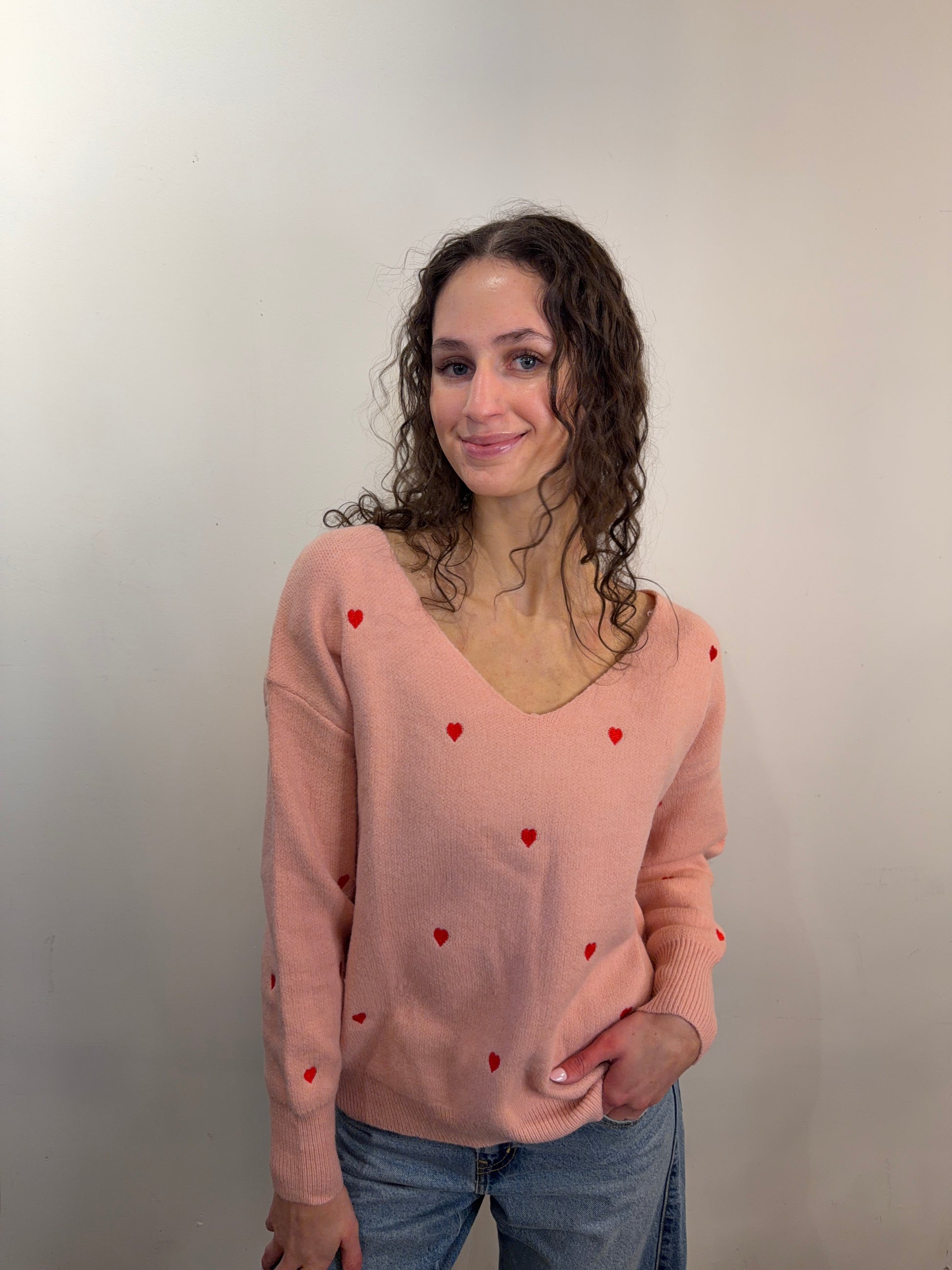 Heart Pattern Sweater - Uforia Muse 