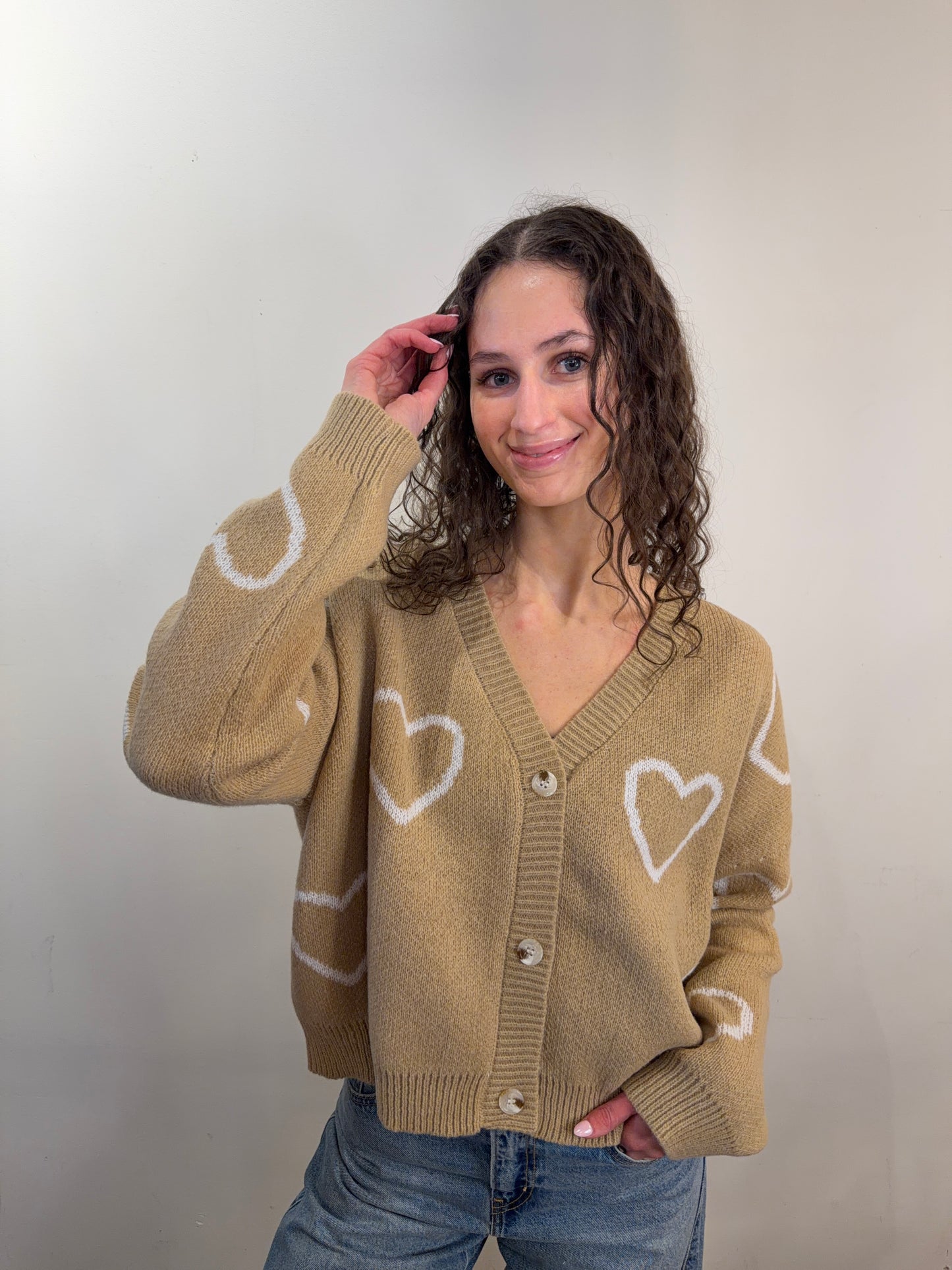 Love Is In The Air Cardigan- Taupe - Uforia Muse 