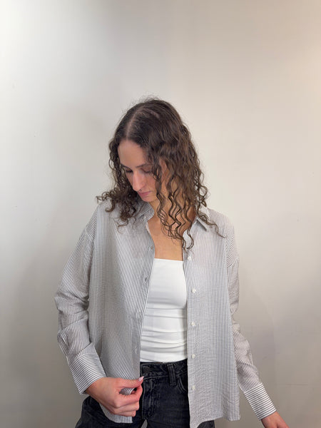 Kaja Striped Shirt-Black-Vero Moda - Uforia Muse 