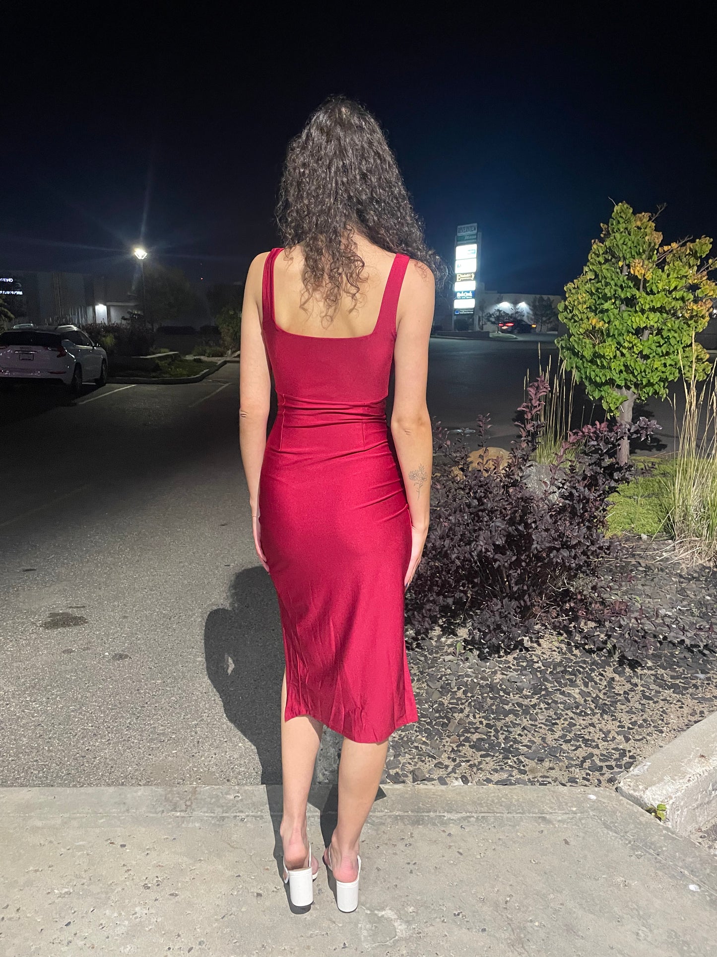 Calloway Dress-Crimson