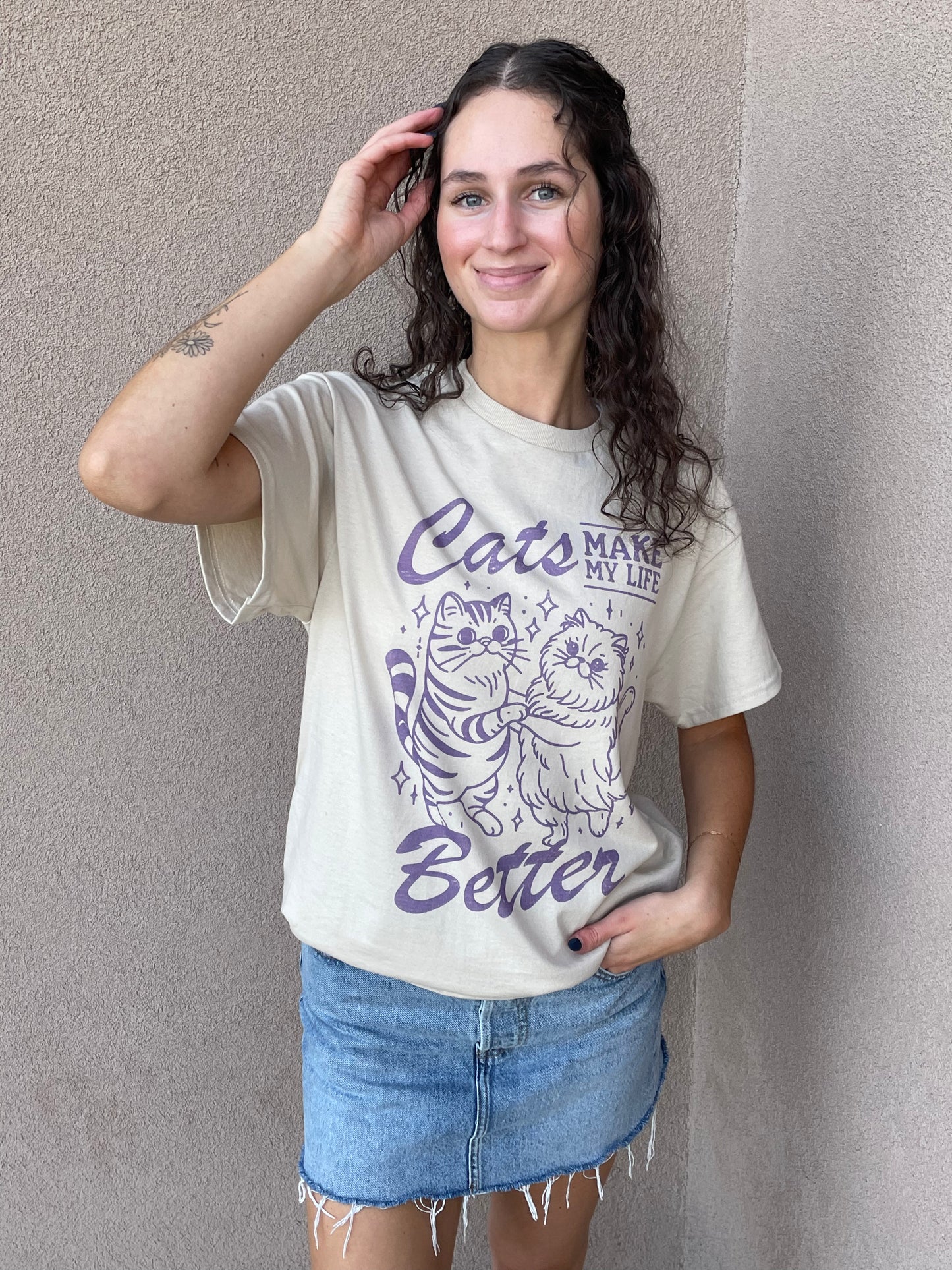 Cats Make Life Better Tee