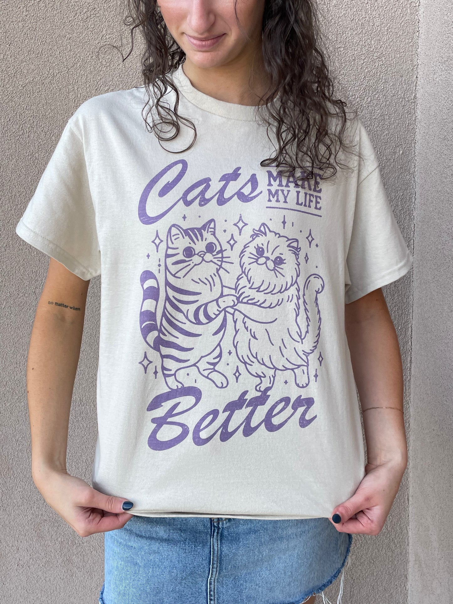 Cats Make Life Better Tee
