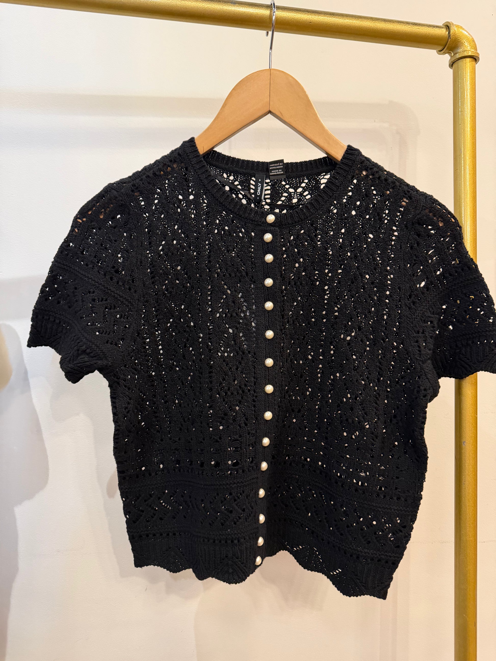 Elke Pearl Cardigan-BLK- Only - Uforia Muse 