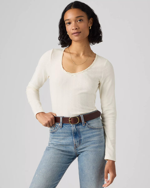Dry Goods Pointelle Top-Levis