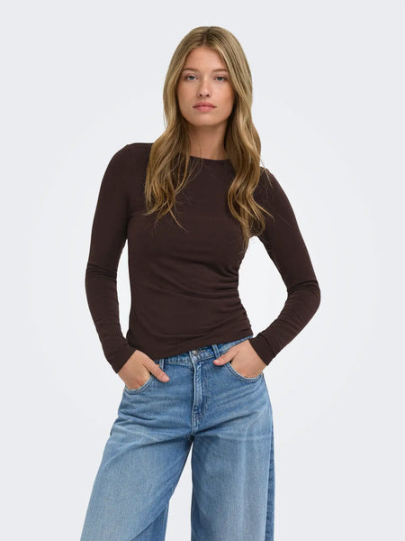 Glamour L/S Top-Grey or Brown - Only