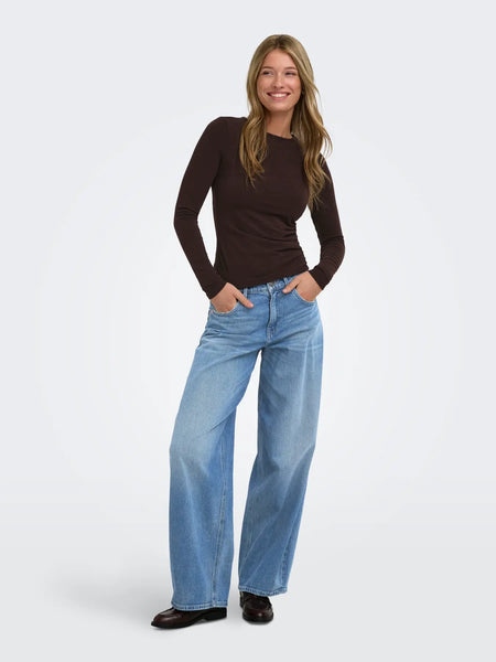 Glamour L/S Top-Grey or Brown - Only