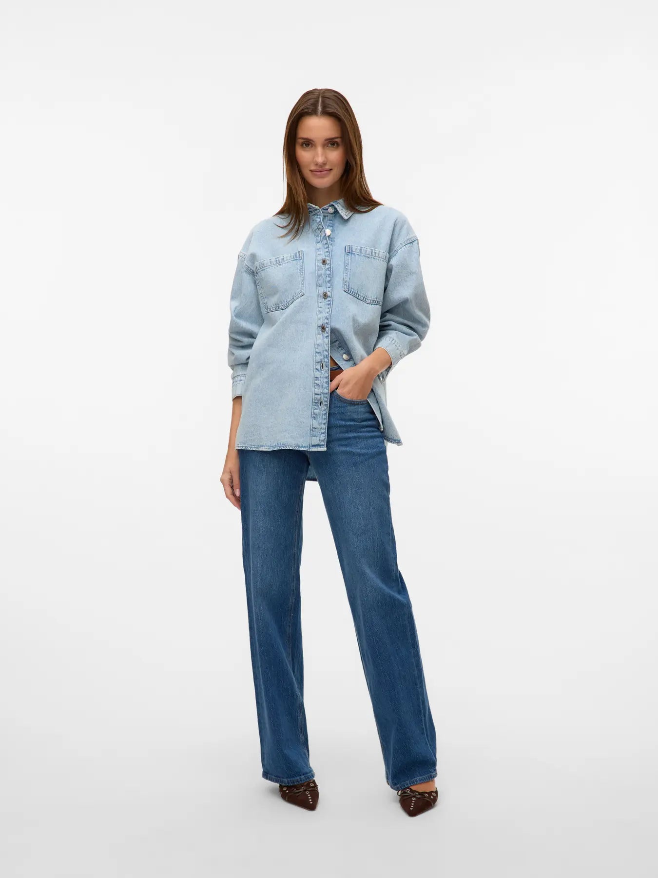 Jennie Oversize Denim Shirt- Vero Moda