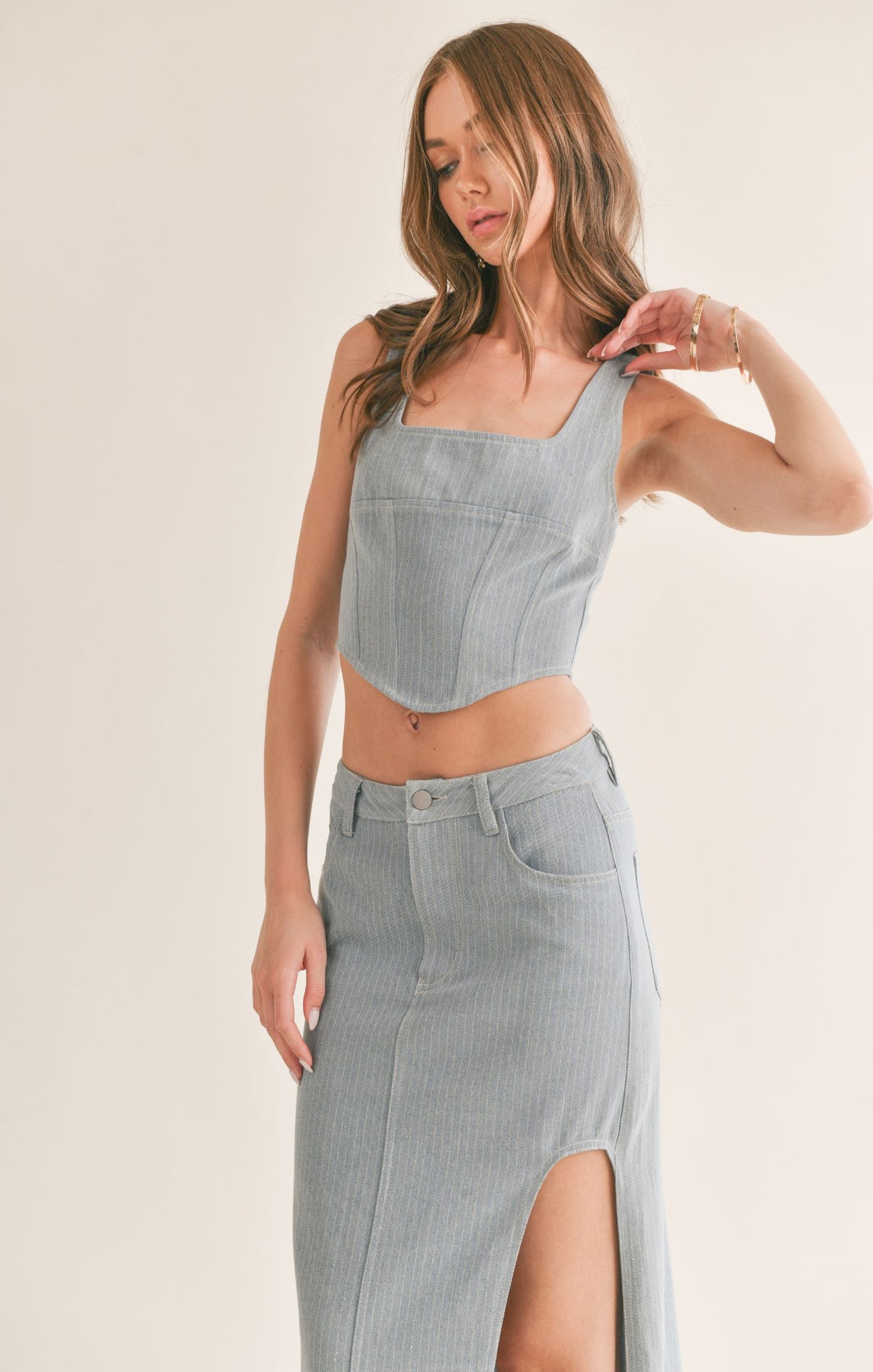 Locals Corset Top- Sage The Label