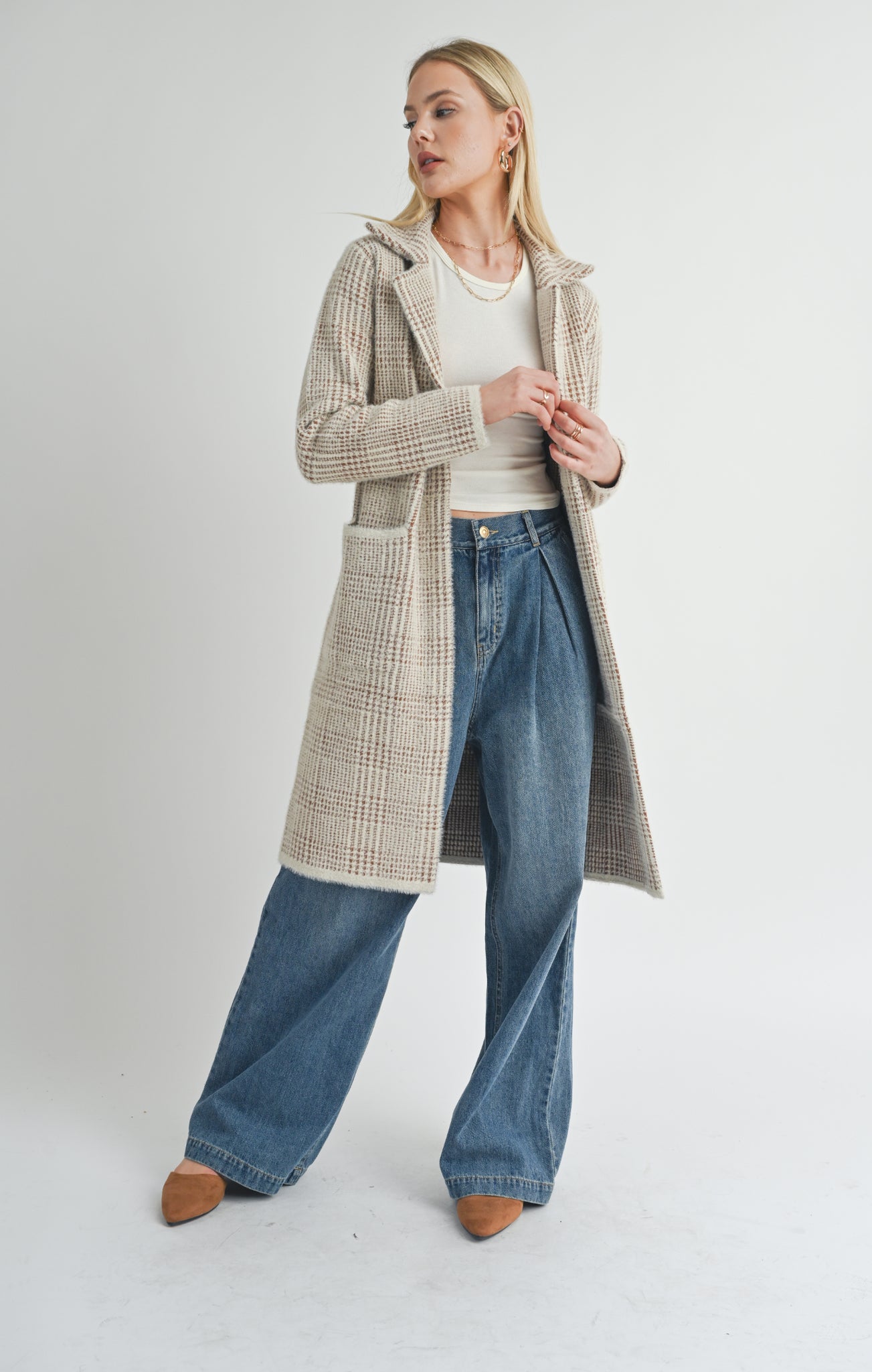 Soft Mohair Coat- Sage The Label