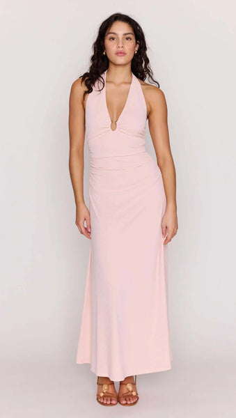 Amelia Midi Dress- Mink Pink - Uforia Muse 