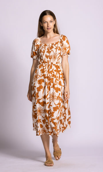 Ampere Dress- Brown- Pink Martini - Uforia Muse 