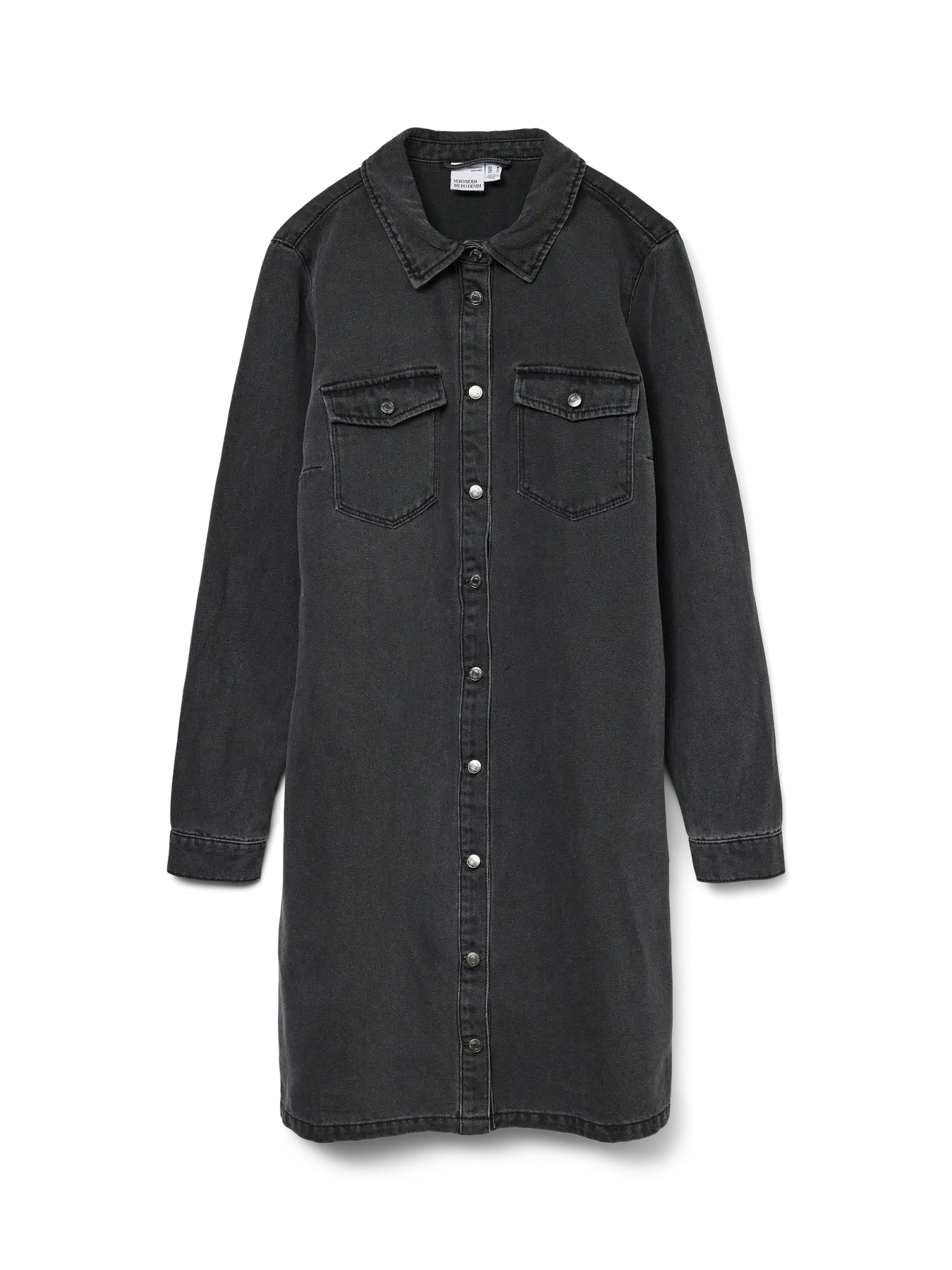 Jennie LS Denim Dress-BLK-Vero Moda