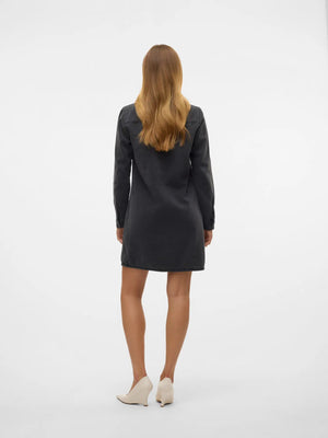 Jennie LS Denim Dress-BLK-Vero Moda
