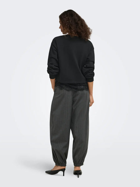 Mimi L/S Lace Sweatshirt- Only