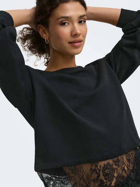 Mimi L/S Lace Sweatshirt- Only