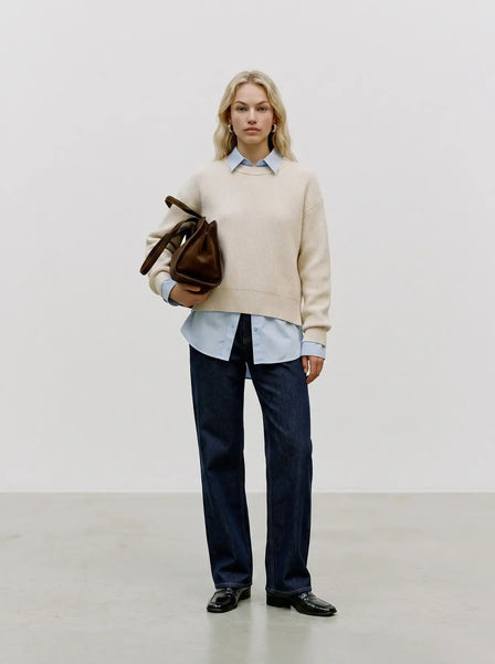 Gold Lux Pullover-Birch-Vero Moda - Uforia Muse 