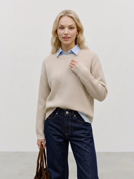 Gold Lux Pullover-Birch-Vero Moda - Uforia Muse 