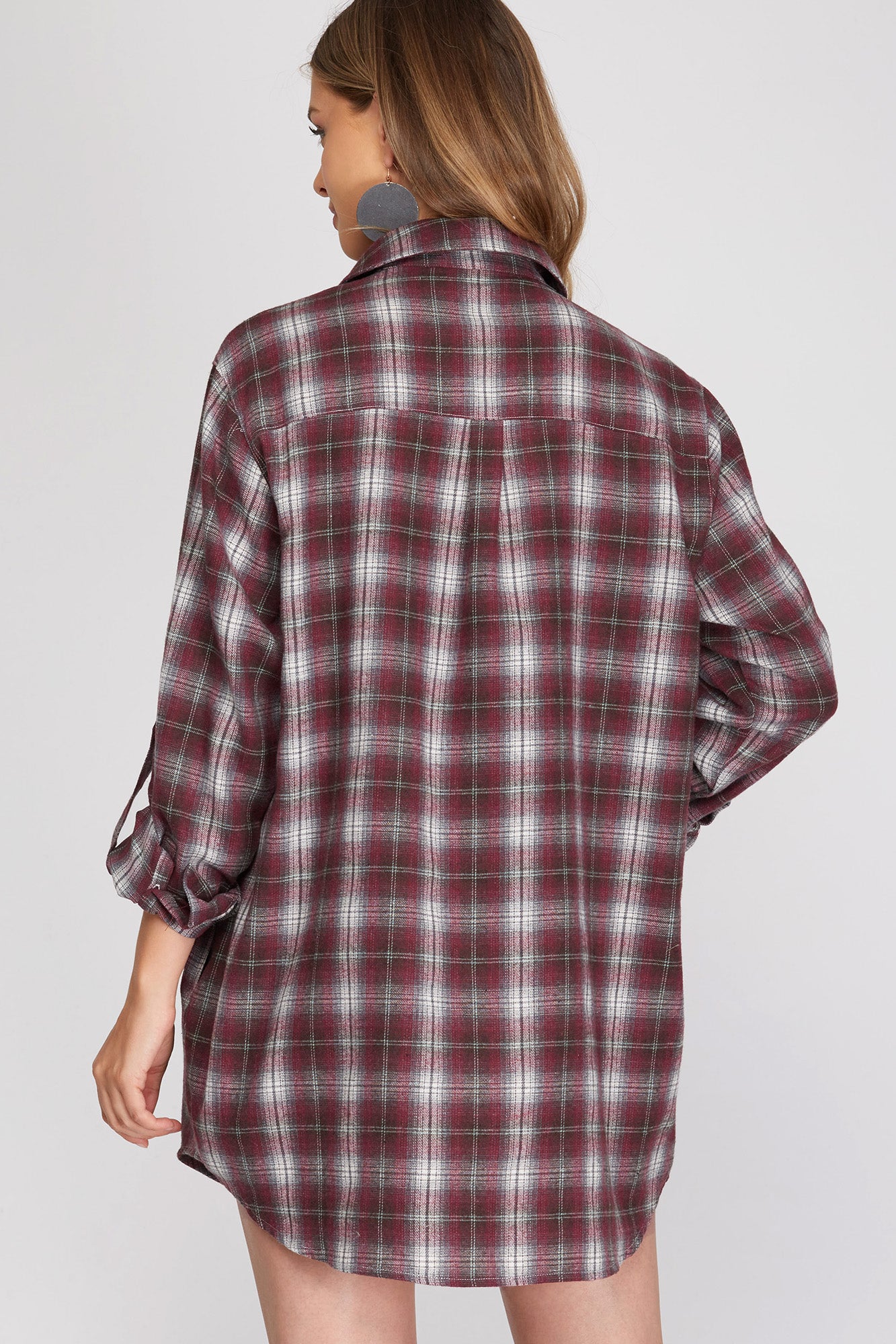 Plaid Tunic Shirt